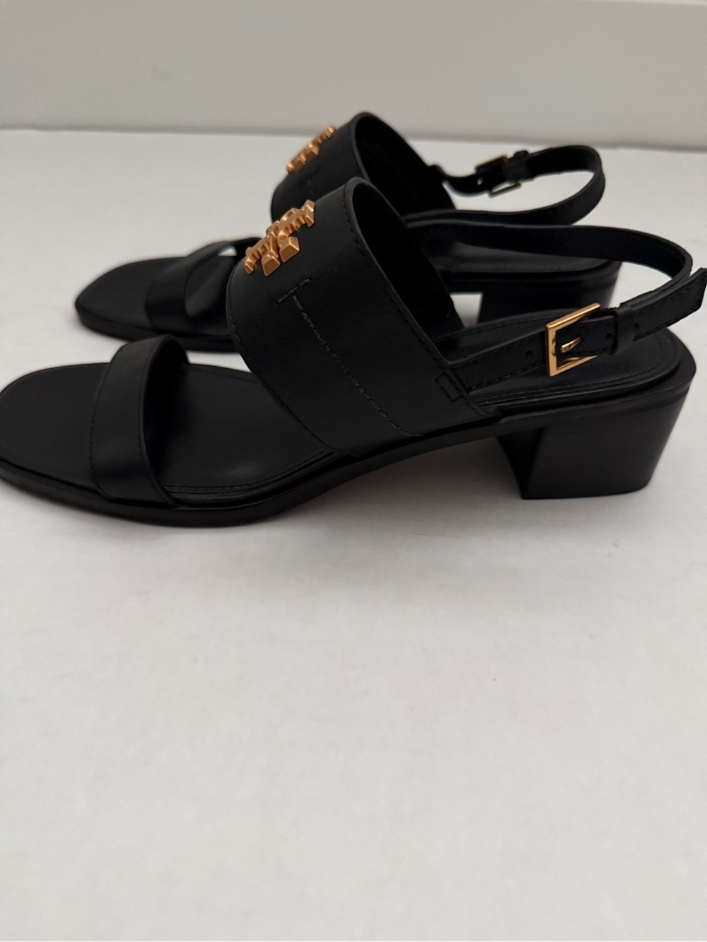 Tory Burch Eleanor Block Heel Sandals Size 10 - Picture 13 of 16